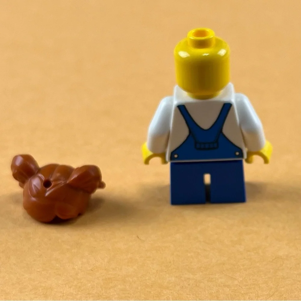 LEGO Child Girl Blue Overalls over V-Neck cty1226 Minifigure 2”
